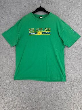 2004 Notre Dame mens XL short sleeve t-shirt Green "We Are ND" Football Graphic